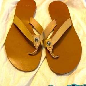 Tori Burch Leather Manon Thong Sandals